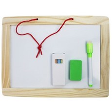 實木框磁性雙面小白板小黑板套裝，附英文數字軟磁片，黑白畫板教學記事留言板330mm x 435mm, 一個入, 實木