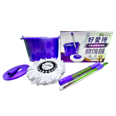 鼎鍋王好愛拖-拖把組 手壓旋轉 輕鬆省力 強力脫水 台灣製造, 2個