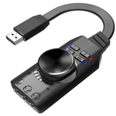 GS3二代 7.1聲道 USB外接音效卡 單/雙耳機麥克風 免驅動 環繞立體聲 音源卡 遊戲 英雄聯盟 絕地求生, 1台, GS3