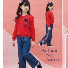 粉紅娜娜童裝 棉寬褲 55128