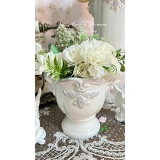 法式復古巴洛克經典浮雕花瓶 宮廷風歐式鄉村風居家生活擺飾, 小: 14.5*12*13.5 cm