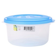 era 藍色蓋子塑料圓形儲存密閉容器, 1個