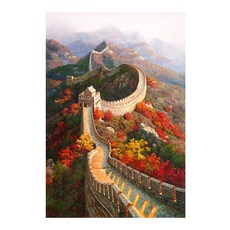 萬里長城手繪油畫 60 90cm VF-105, 詳見包裝