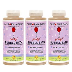 CALIFORNIA BABY 加州寶寶 Party泡泡入浴劑+吹泡泡棒, 3罐, 384ml