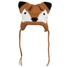 THE WORTHY DOG 狐狸造型寵物針織帽, Orange