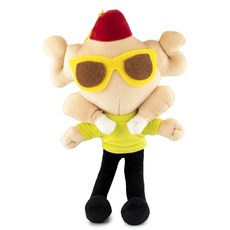 Buckle-Down Friends 狗玩具 Squeaker 毛絨填充玩具狗, 1個, 莫妮卡的火雞頭姿勢