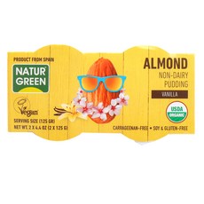 自然綠香草杏仁布丁, 1個, 250克