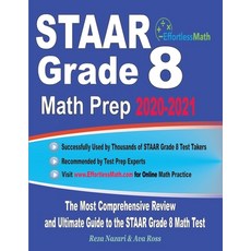 (英文圖書) STAAR Grade 8 Math Prep 2020-2021: The Most Comprehensive Review and Ultimate Guide to the ST... 平裝版, Effortless Math Education, 英文