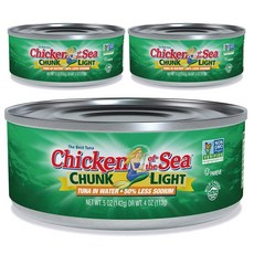 Chicken Of The Sea 清淡鮪魚罐頭, 3個, 142克