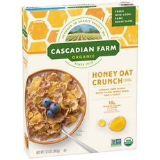 Cascadian Farm 蜂蜜燕麥全麥麥片, 1盒, 382g