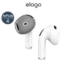 elago AirPods 4 耳機耳塞保護套 防刮防塵, 深灰/白, 1套裝