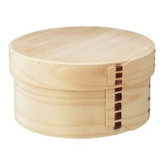 NichiNichidougu 彎曲木質圓形餐盒, 1個