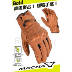 MACNA Bold 復古真皮手套 Cafe Racer 運動 旅行 真皮手套 (770 駝色), 3XL