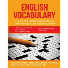 (英文圖書) English Vocabulary: Learn 750 Big Words through Fun Stories Crossword Puzzles ... 平裝版, Superlative Press, 英文