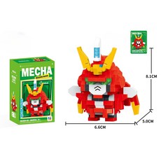 BRICKS 人形積木組裝卡通公仔積木 微顆粒拼裝兒童積木玩具, 03機甲-正義者 283PCS 贈閃卡