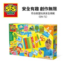 荷蘭SES DIY手作系列 幼兒學習剪紙(增量版)14617 安全剪刀 兒童手作 親子互動, 詳見包裝, 紅色, 1個