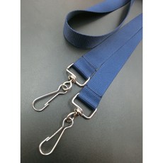 【富巨金】20mm高速帶雙頭配件識別證帶/證件帶，2cm寬特多龍雙邊旋轉金屬鉤, 海軍藍