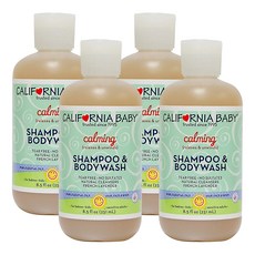 CALIFORNIA BABY 加州寶寶 孩童洗髮沐浴露 薰衣草香, 251ml, 4瓶