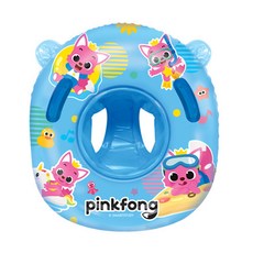 Winnie Connie Pinkfong 鯊魚寶寶基本款坐墊嬰兒學步游泳圈, 1個, 藍色