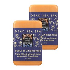 ONE WITH NATURE 海鹽洋甘菊礦物三重溫和香皂, 200g, 2個