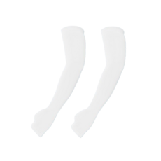 WOAWOA 抗UV涼感冰絲防曬袖套，運動防曬，涼感舒適，多色可選, 白色, 1個