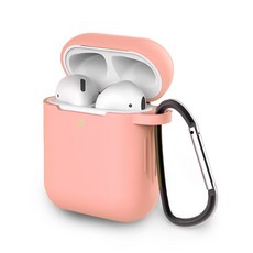 Airpods保護套 1代 2代 矽膠保護殼 防摔耐磨 輕巧便攜 多色可選, 珊瑚橘, AirPods 1/2代