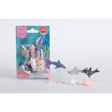 IWAKO 海洋動物造型橡皮擦組合 可愛造型擺飾 兒童文具, 詳見包裝