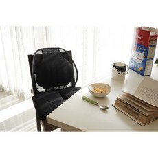 AC Rabbit 曲線支撐鋼圈網背氣墊腰靠坐墊組，透氣網布，人體工學設計，辦公室居家車用, 藍色