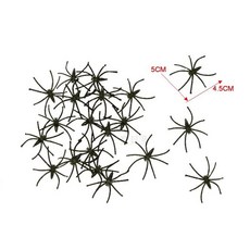 瘋狂派對 萬聖節蜘蛛道具 20入組 5x4.5公分 適用鬼屋派對佈置, 詳見包裝