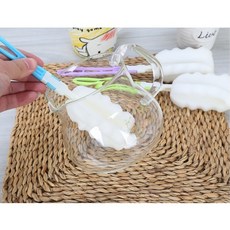 班恩簡易海綿洗杯刷，玻璃杯奶瓶清潔刷，戶外廚房清潔工具，拋棄式不傷杯身, 單色, 1個