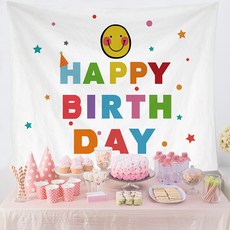 阿肥與阿瘦 韓國生日掛旗 派對裝飾 森林系掛布 拍照背景 寵物生日佈置, 款式E-95x75（厚款）送配件包