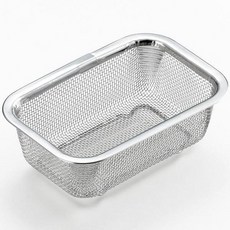 YOSHIKAWA 吉川 不鏽鋼方形瀝水籃, 1個, 銀