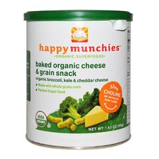 Happy Baby 芝士焗穀物零食 46g, 1個, 西蘭花,羽衣甘藍和切達干酪