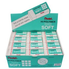 Pentel 飛龍牌 ZES-08 超黏屑型橡皮擦 柔軟易擦拭 環保材質 學生辦公必備, 一小個入, 白色