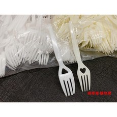 大叉子100入 塑膠湯匙 免洗餐具 甜品湯匙 餐廚用品