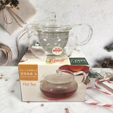 HARIO 茶茶急須丸玻璃花茶壺 (附304不鏽鋼不鏽鋼網), 透明, 1個, 450cc