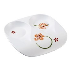Corelle 康寧 雙勺花朵印花廚具盤, 1個, 漂亮的粉紅色