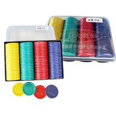 榮冠-數字大籌碼1組, 詳見包裝, 黃色、綠色、紅色、藍色