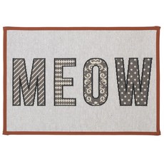 PETRAGEOUS DESIGNS 文字印花寵物餐墊, 1個, 天然