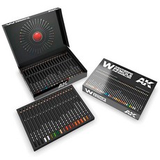 AK AK10047 豪華版盒裝色鉛筆 模型專用, 詳見包裝, 1個, 37