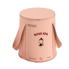ROSE SPA 折疊保溫泡腳桶 腳部紓壓 腳底按摩, 粉色