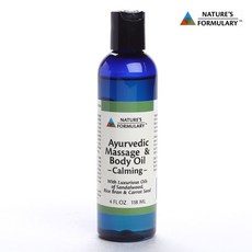 Nature Formulary 阿育吠陀按摩和身體油鎮靜, 平靜, 1入, 118ml