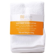 Mukitchen 酒吧暴民洗碗布, 3片, 白色