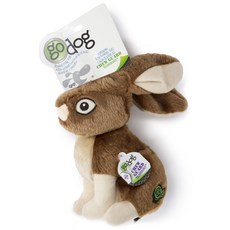 godog 野生兔子Chew Guard毛絨狗狗玩具 L, 1個, 棕色的