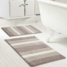 RT designer's collection ombre微纖維低音啞光墊墊浴室支架2套, 1個, 淺褐色的