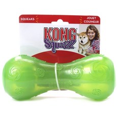 KONG 啞鈴造型狗咬發聲玩具 L號, 1個, 綠