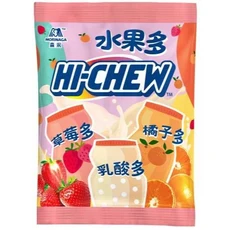 森永 嗨啾 水果多軟糖，多種水果口味，Q彈有嚼勁，獨立包裝方便攜帶, 90g, 1個