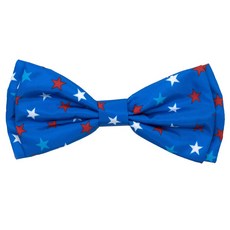 THE WORTHY DOG 星星印花領結寵物項圈裝飾 S號 10.2*5.1cm, 1個, 藍色