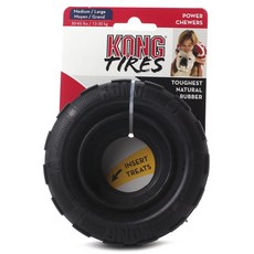 KONG 輪胎造型狗狗耐咬玩具 M號 L號, 1個, 黑色的