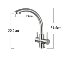 Mist 密斯特五金 不鏽鋼三用RO水龍頭 T5819, 1個